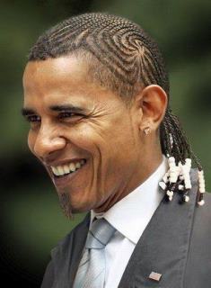 Barack Obama and cornrows.
